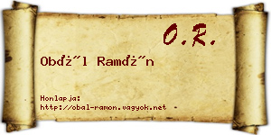 Obál Ramón névjegykártya